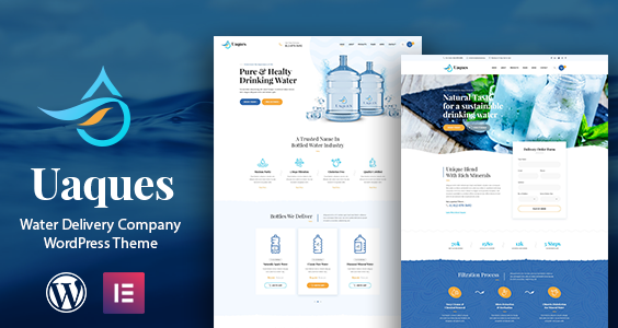 Uaques - Drinking Water Delivery WordPress Theme + RTL