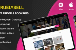 TruelySell - On-demand Service Marketplace, Nearby Service Finder and Bookings (Web + Android + iOS)
