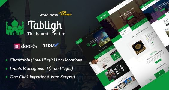 Tabligh - Islamic Institute & Mosque WordPress Theme + RTL