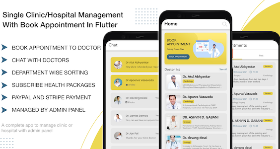 Single Clinic/Hospital Management With Book Appointment In Flutter