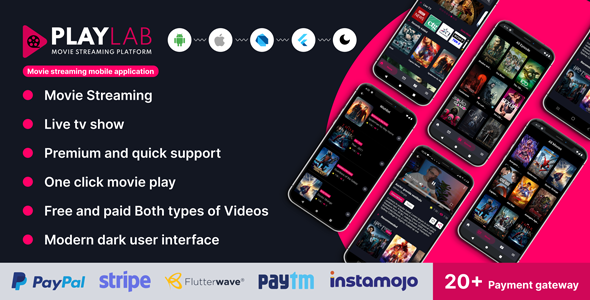 PlayLab - Cross Platform on Demand Movie Streaming Mobile Application