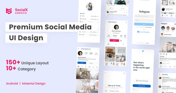SocialX - Premium Social Media UI Design 1.0