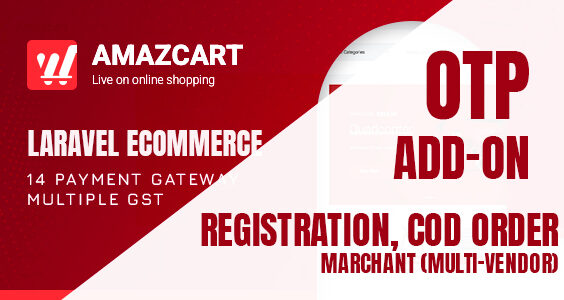 OTP add-on | AmazCart Laravel Ecommerce System CMS