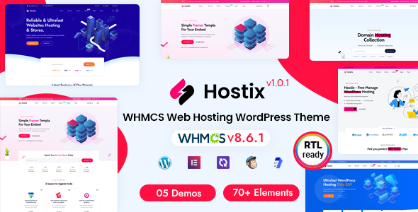 Hostix - Hosting WHMCS WordPress Theme