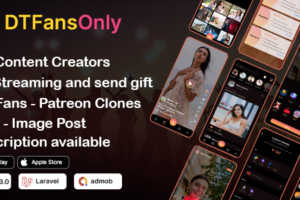 DTFansOnly - Paid Content Creators Flutter App - Android - iOS - admin panel - patreon - onlyfans